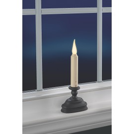 Xodus Innovations FPC1620A Battery Operated 9 Inch Window Candle New Dynamic 3 D Warm White Flicker Flame, with 3 Position Switch and Automatic On Timer