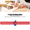 Woodworking T Square Ruler Aluminum Alloy Adjustable Angle Scriber Carpentry