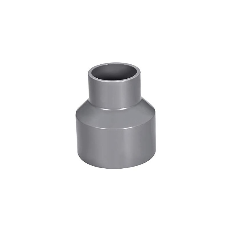sourcing map PVC DWV Reducing Coupling Schedule 40 Gray 40mm