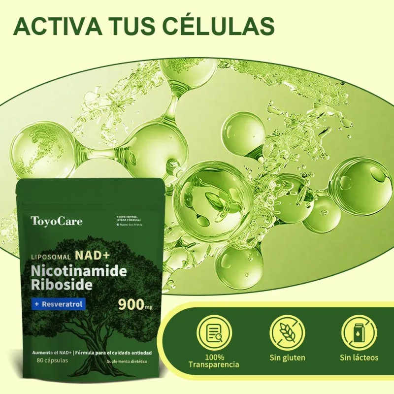 Toyocare Nad+ Nicotinamida Ribosida Antienvejecimiento 900mg
