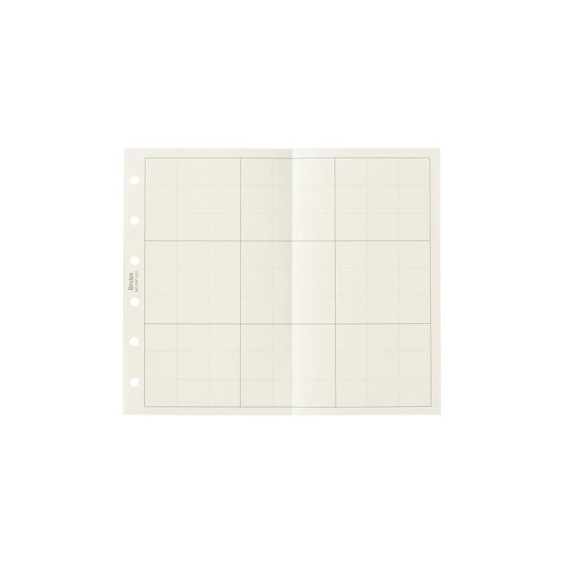 Noritsu Bindex Personal Organizer Refill, Mini 6, 9 Split Frame,