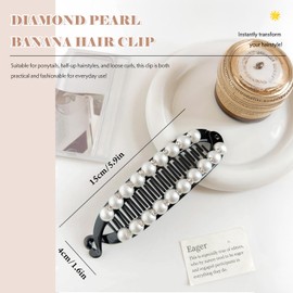 TORMEN Banana Clip for Women 15.5 CM Strong Grip Hair Accessories for Thick & Thin Hair Easy Styling Updo Ponytail Holder