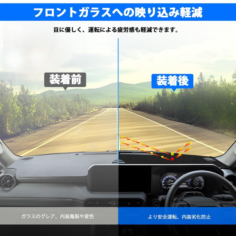 CARVANTA Toyota Land Cruiser 250 Dashboard Mat Rankle 250 (Suede,