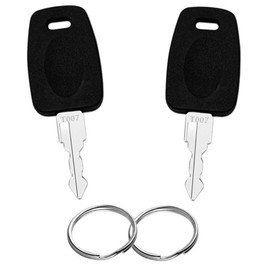 GIONAR 2 Stück Universalschlüssel TSA 007, Schlüssel für TSA-Vorhängeschloss und Kofferschloss, Metallmaterial, mit 2 Schlüsselanhängern, TSA007 multifunktionale Schlüssel für Koffer, Rolltaschen