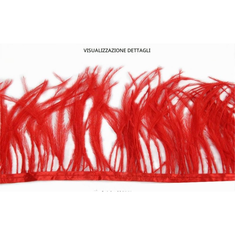 Nicole Knupfer - Nastro con piume di struzzo, strisce di