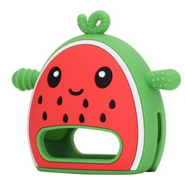 Guante Mordedor de Sandía, Desarrollo Sensorial Suave, Guante Mordedor Masticable Calmante, Silicona para bebé                                        