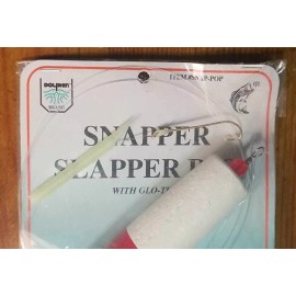 Dolphin Brand ~ Snapper Slapping Bluefish Rig, Red/White 3" Popping