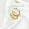 Surrounded Forest Gold Hoop Earrings for Women Thick Twisted Hoop