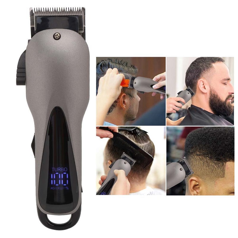 SHINON LED Adjustable Hair Clipper Trimmer Haircut Machine Electric Barber