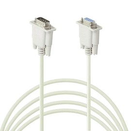 CABLEPELADO RS232 DB9 Serial Cable | Printer and Communication | RS232 DB9 Male to Female | 9 Pin | Beige | 1.80m