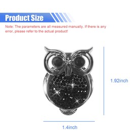 Bling Owl Car Engine Start Stop Button Cover, Crystal Rhinestone Auto Push to Start Protective Decal, Diamond Anti-Scratch Auto Ignition Ring Sticker, Car Interior Decorative Accessories (Black)