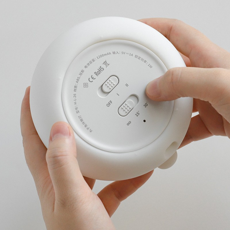 Cute Rabbit Night Light Silicone Bunny Tabletop Lamp 2700K Warm