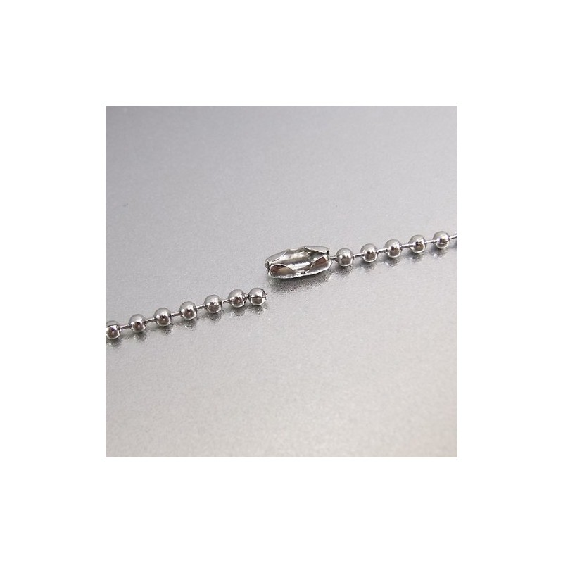 Ball Chain, Stainless Steel, 0.06 inch (1.5 mm), 23.6
