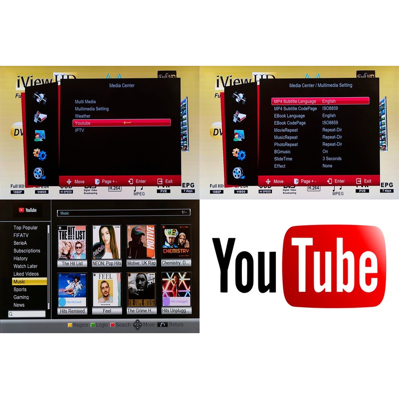 NEW FULL HD Satellite TV Receiver, Built in Wi-Fi &