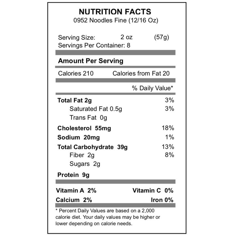 Amish Wedding Fine Egg Noodles Bags, 16 Ounce (Pack of