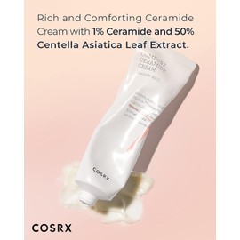 COSRX Balancium Comfort Ceramide Cream, 2.82 oz/80g | 50% Centella Asiatica Soothing & Long-lasting Facial Moisturiser for Dry Skin | Matte Finish | Korean Skin Care, Animal Testing Free, Paraben Free