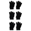 NAME IT Unisex Gloves, Black/Pack:3 Pack With All Black