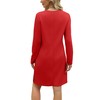 SAMPEEL Womens Long Sleeve Dress V Neck Casual Trendy Christmas