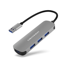 USB 3.0 Hub MEANHIGH 4 Port USB Hub for Laptop Multiport Splitter for Computer USB Port Expander for MacBook pro iMac HP,Dell, Asus, PC, Flash Drive, Mobile HDD