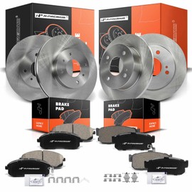 A-Premium Front & Rear Disc Brake Rotors and Ceramic Pads Kit & Wheel Bearing and Hub Assembly Compatible with Nissan Altima 1993-2001, Sentra 2000-2001 & Infiniti G20 1999-2001, 12-PC Set