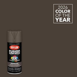 Krylon Fusion All-In-One, Matte, Coffee Bean, 12 oz