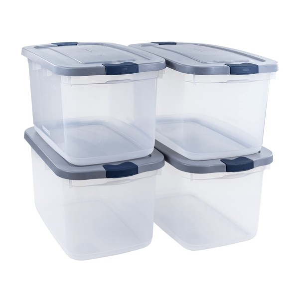 Rubbermaid Rubbermaid Roughneck Clear 66 Qt/16.5 Gal Storage Containers, Pack