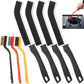 7er-Pack Fugenreinigungsbürste, Borsten-Eckenreinigungsbürste, Fugenreinigungsbürste, Mehrzweck-Reinigungsbürste, 3-in-1-Badezimmer-Reinigungsbürste, feine Bürste zum Reinigen