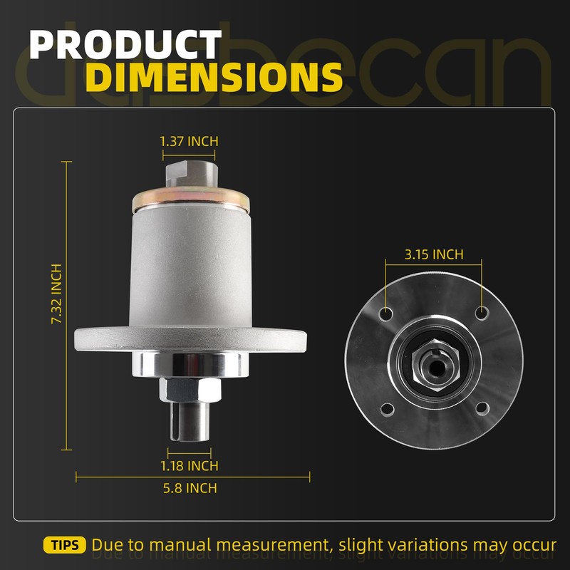 Dasbecan 437-0005-00 Lawn Mower Deck Spindle