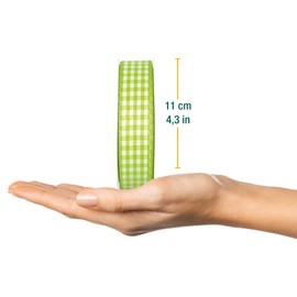 Halbach Silk Check Wristbands, Polyester, grün, 2500.0 x 2.5 x 0,1 cm