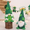 2Pcs Faceless Gnome Plush Doll St. Patrick's Day Green Clover