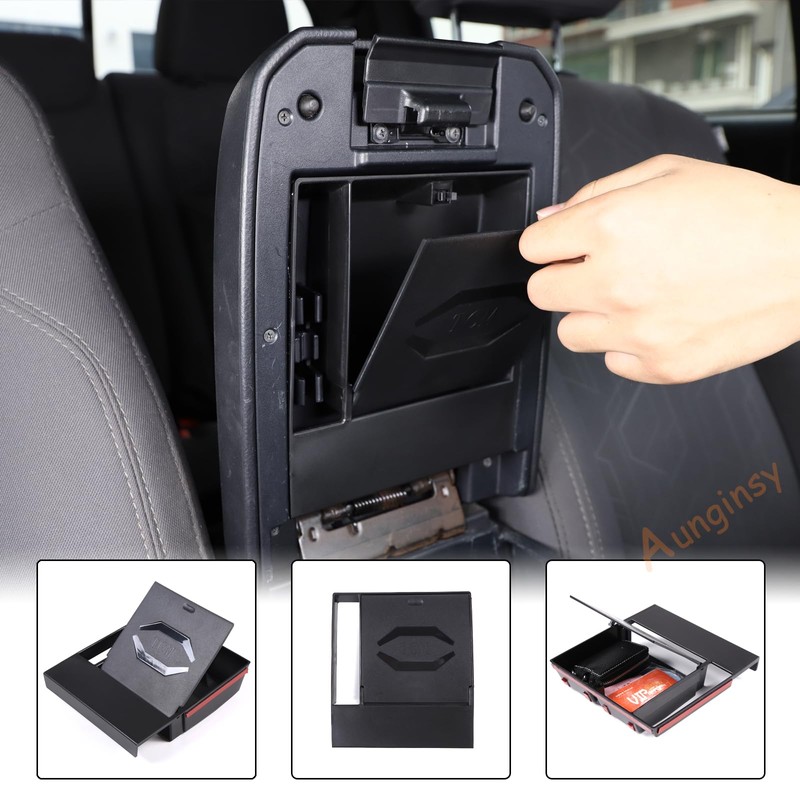 Upgrade Armrest Hidden Storage Box Compatible with Toyota Tacoma 2016-2023
