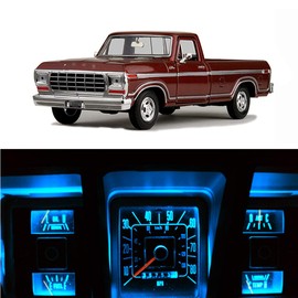 WLJH Super Bright Ice Blue Dash Instrument Cluster Panel Gauge Lighst Backlighting Indicator Lamp Bulb Full Led Light Kit For Ford F150 F250 F350 1967-1979, Pack of 8