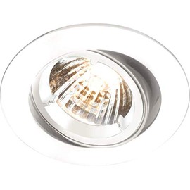 Knightsbridge IP20 230V/12V GU10/MR16 White Recessed Tilt Twist & Lock Downlight, Aluminium