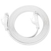 Cable Ethernet Plano Blanco CAT6 Gigabit 8 Núcleos Par Trenzado
