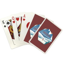 Lantern Press Truckee, Skier in The Mountains, Litho, (52 Playing Cards, Poker Size Card Deck with Jokers)