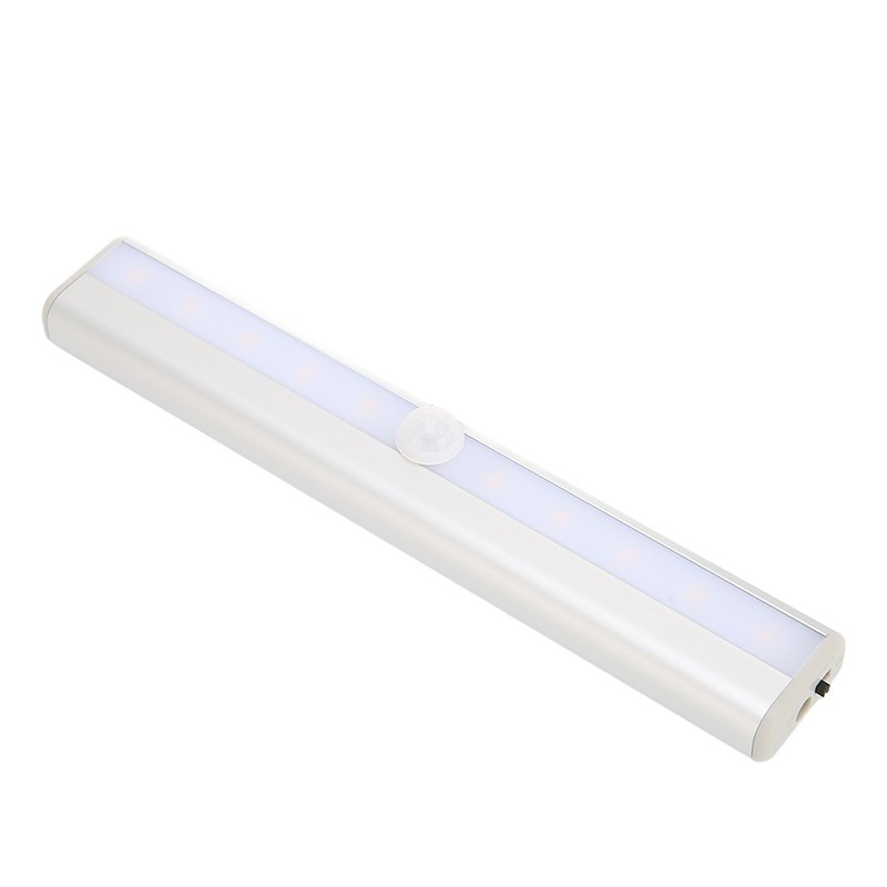 Motion Sensor Light Warm Light 10 LEDs Rechargeable Induction Night