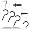 Goiio 100 Pieces 1/2 inch Ceiling Hooks, Black Zinc Plated