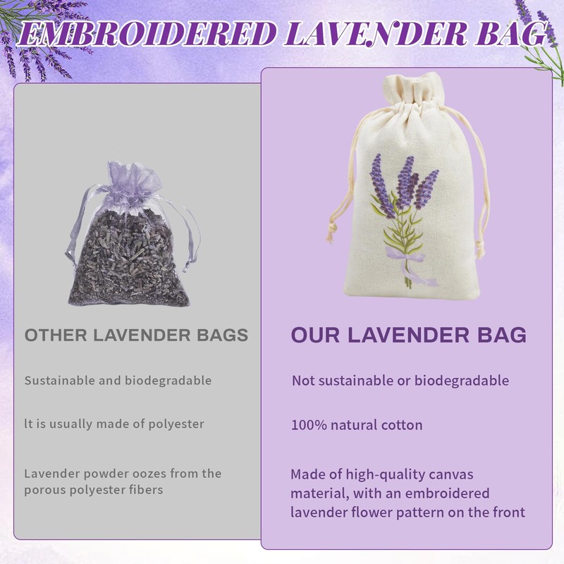 10 Pezzi Sacchettini per Lavanda Vuoti, Borsa Profumati Lavanda in