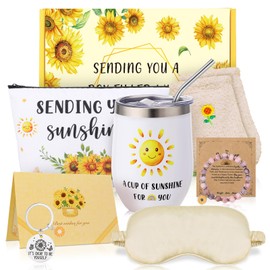 Sunflower Gifts for Women, Gift Box for Birthdays, Get Well Soon Self Care Package Gift Basket Sending Sunshine Gifts for Her, Women, Sister, Mom