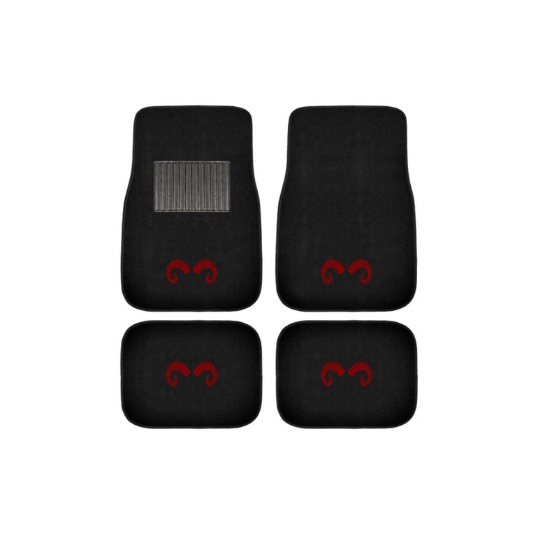 Plasticolor NEW RAM Logo Red Horns 4pc Carpet Car Truck