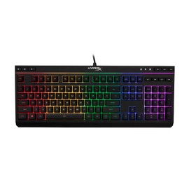HyperX Alloy Core RGB – Membrane Gaming Keyboard, Comfortable Quiet Silent Keys with RGB LED Lighting Effects, Spill Resistant, Dedicated Media Keys, Compatible with Windows 10/8.1/8/7 – Black