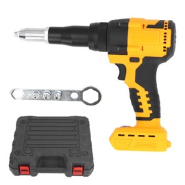 Cordless Rivet Gun, 3.2‑4.8mm Brushless Portable Electric Rivet Tool, Automatic Blind Riveter Nut Gun Tool Professional Rivet Tool for Office Building Not Included Battery