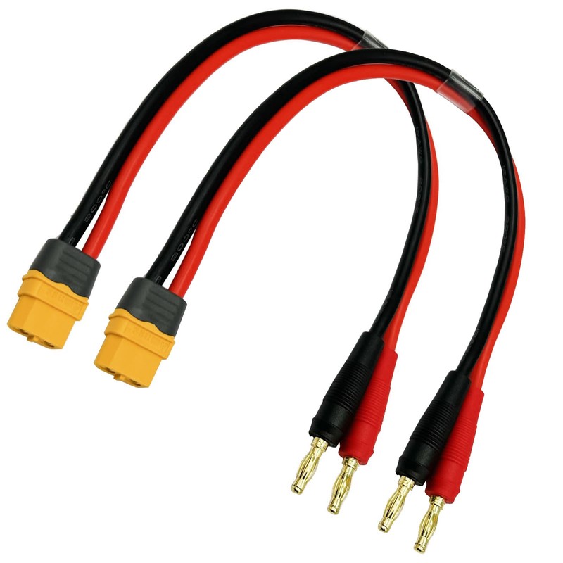 2pcs XT60H (XT60 Upgarded Female Connector Plug to 4mm Banana