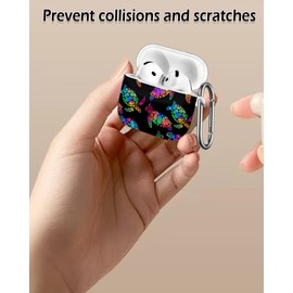 Case Compatible with AirPod 4th Generation 2024,Shockproof Protective Case Cover with Keychain for Women Men,Wireless Accessorie Charging Cases for Airpod 4th - Watercolor Sea Turtle