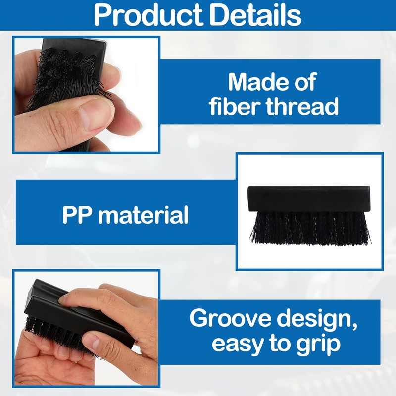 2PCS Heavy Duty Nail Scrubber Black Handle Grip Heavy Duty