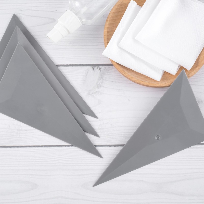 HINZIC 8Pcs Window Tint Squeegees Triangle Corner Squeegee Plastic Card