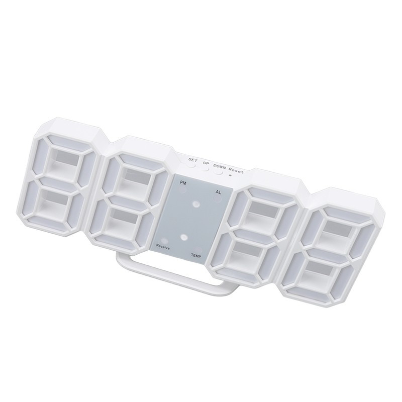 3D LED Digital Clock Time Temperature Display Night Light Alarm