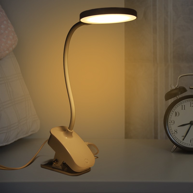 LED Clip Lamp Desk Table Foldable USB Eye Protection Study