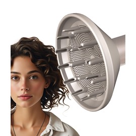 Diffuser Attachment for Shark FlexStyle Air Styling & Drying System, Enhance Natural Curls Accessories for Flex Style Dry Styler, Styling Tool for Wavy, Curly, Coily Hair, Grey