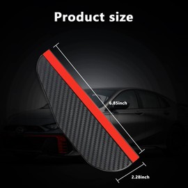 QODOLSI 2 Pack Car Rear View Mirror Rain Visor Guard, Waterproof Carbon Fiber Car Side Mirror Rain Eyebrow, Car Rain Visor Guard for Most Cars, Trucks and SUVs (Black)